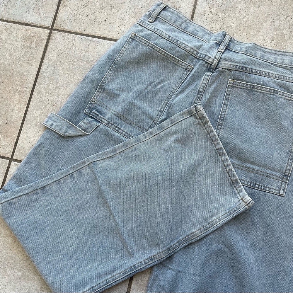Denim Carpenter Pants With Hammer Loop - Size Large